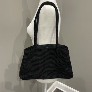 The Sak Black Crochet Shoulder Bag